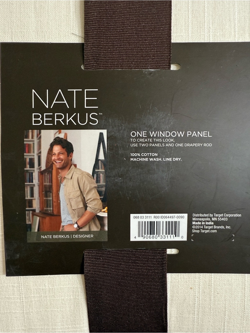 Nate Berkus Metallic Gold Window Curtain Panel (2 Panels) - Picture 5 of 7